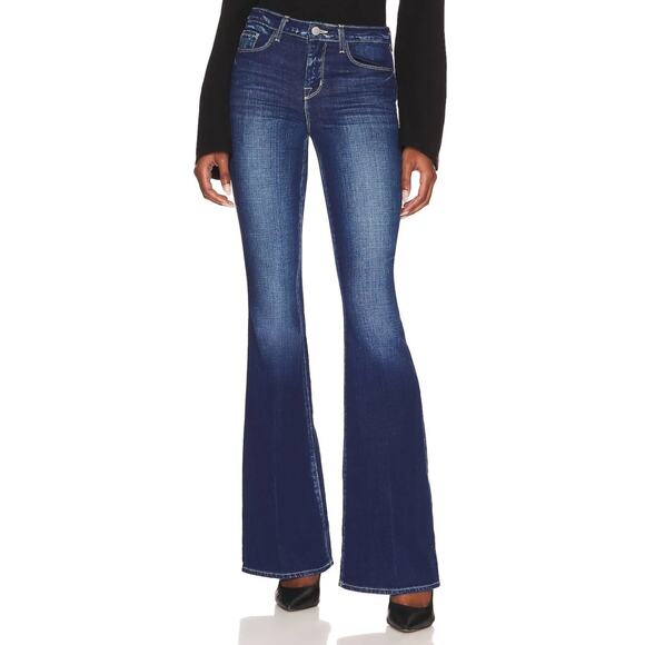 L'AGENCE Bell High Rise Flare Jeans Frisco Wash Sz 27 $265 {K36}